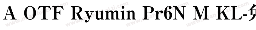 A OTF Ryumin Pr6N M KL字体转换